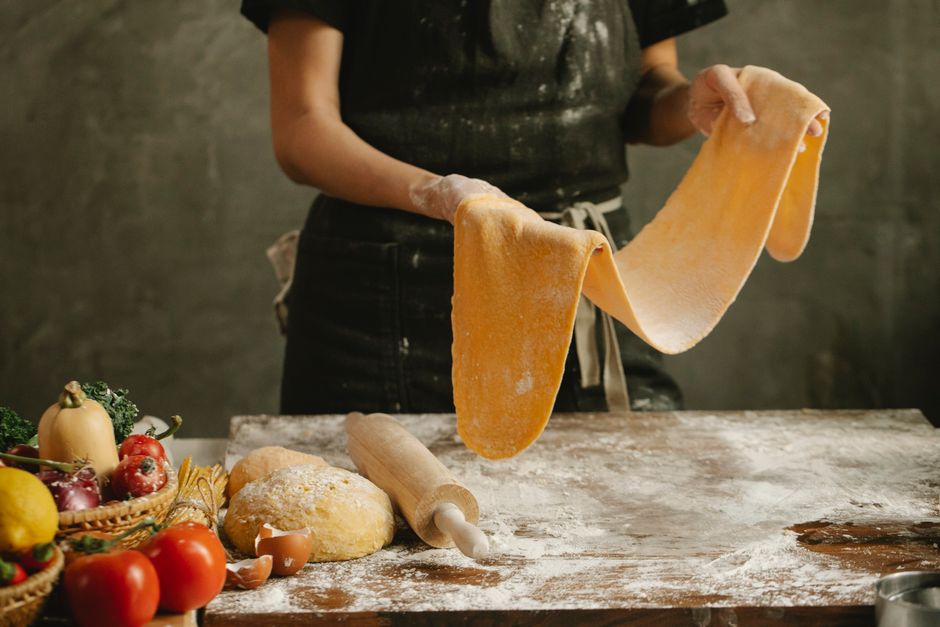 Fresh homemade Italian pasta with authentic Italian cooking preparation and quality ingredients
